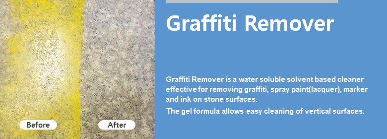 ConfiAd® Graffiti Remover is a water soluble solvent based cleaner  effective for removing graffiti, spray paint(lacquer), marker and ink on surfaces.
The gel formula allows easy cleaning of vertical surfaces.